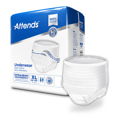 UNDERWEAR, ATTENDS X-ABSORBENCY DISP XLGE (25/BG 4BG/CS)