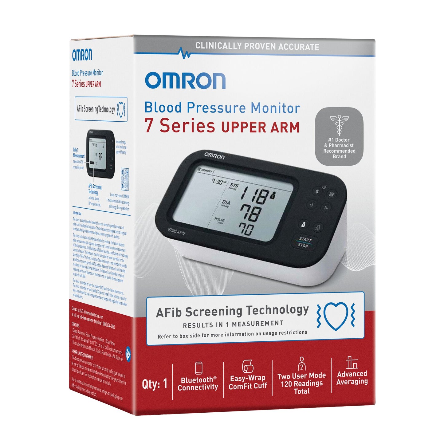 MONITOR, BP OMRON 7 SERIES UPPER ARM W/EASY WRAP (10/CS)