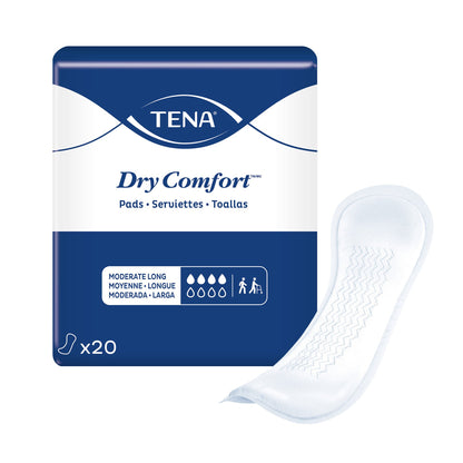 PAD, TENA DRY COMFORT MODERATELNG 6X20" (20/BG 6BG/CS)