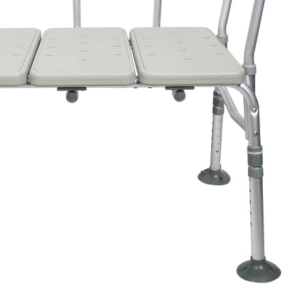 BENCH, TRANS W/BACK ALUM FRAME400LBS