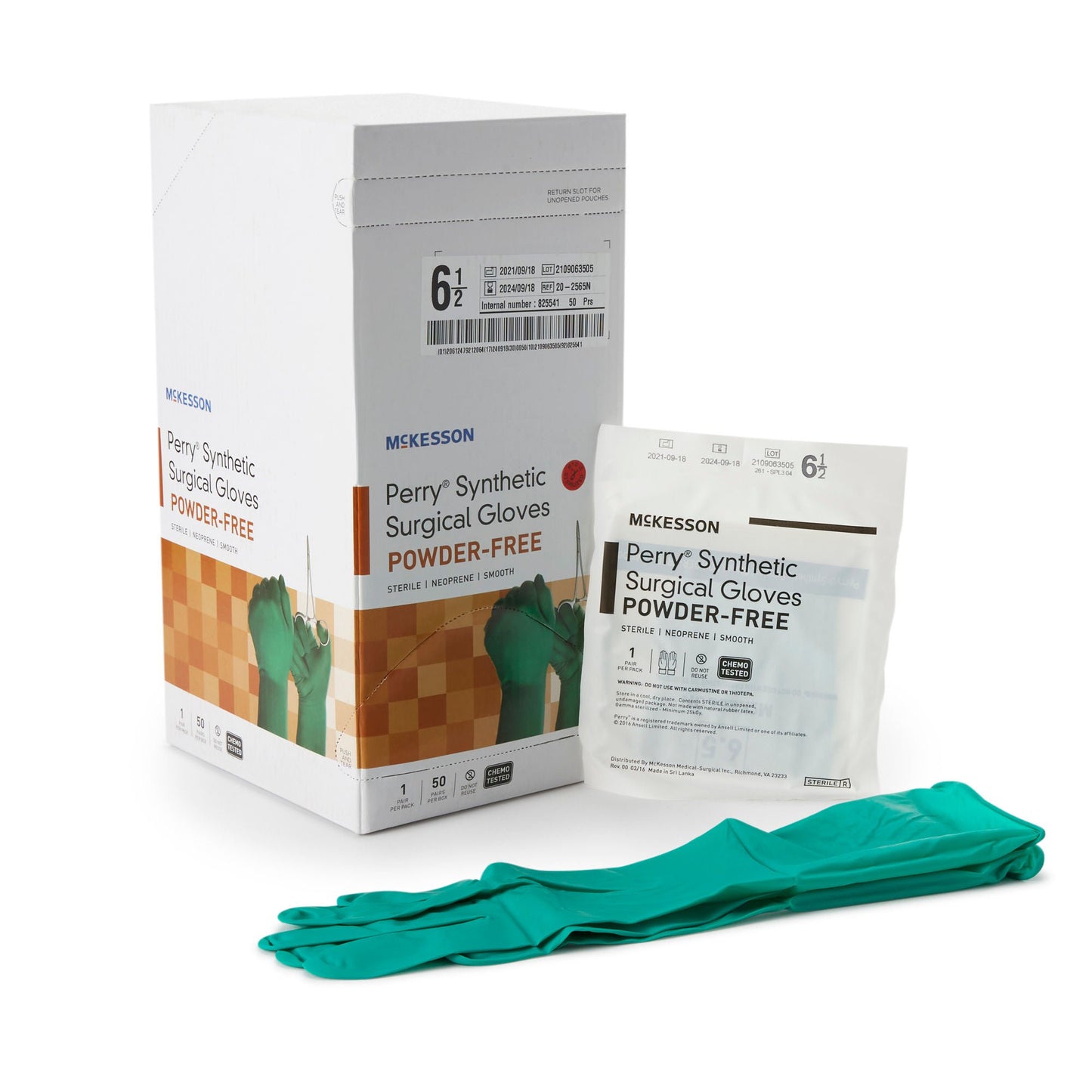 GLOVE, SURG NPRN 6.5 STR2 SMTHCHEMO (50PR/BX 4BX/CS)