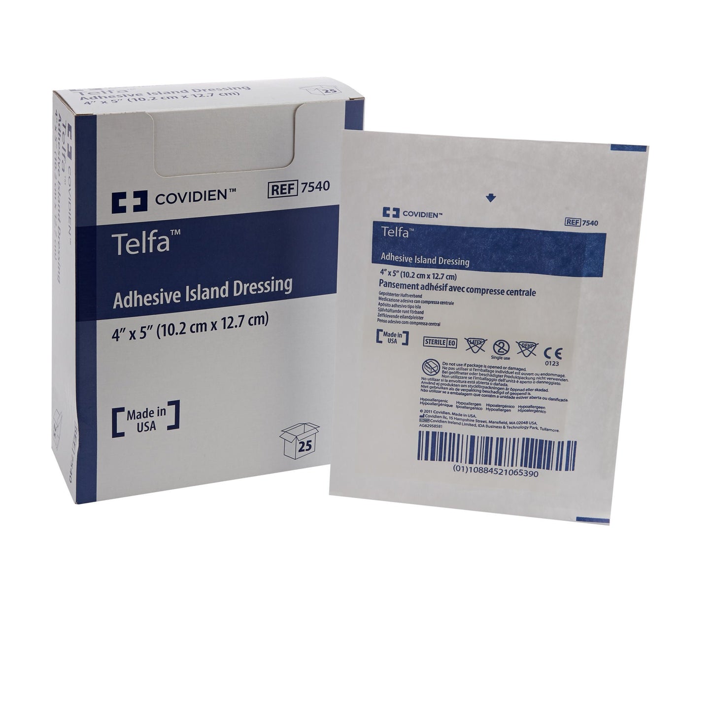 DRESSING, TELFA ISLAND 4"X5" (25/CT) KENDAL