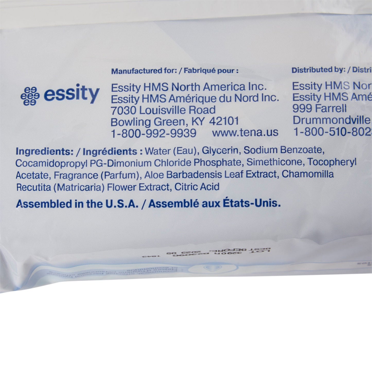 WASHCLOTH, WET CLASSIC TENA DISP (96/BG 6BG/CS)