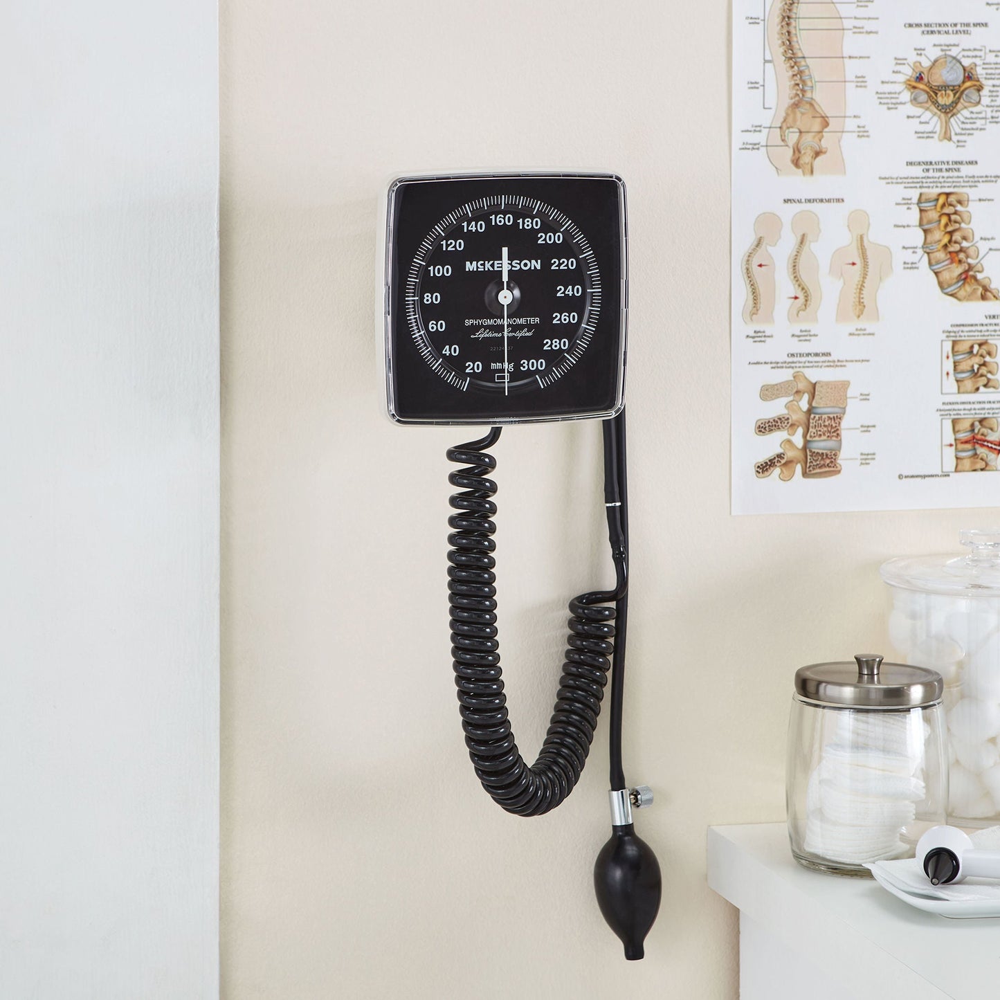 SPHYG, ANEROID WALL LF BLK ADLT (1/BX 12BX/CS)