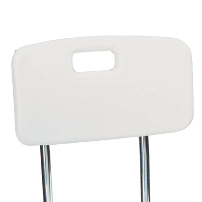 BENCH, BATH W/BACK BARIATRIC X-BRACED ALUM FRAME 500LB (1/CS