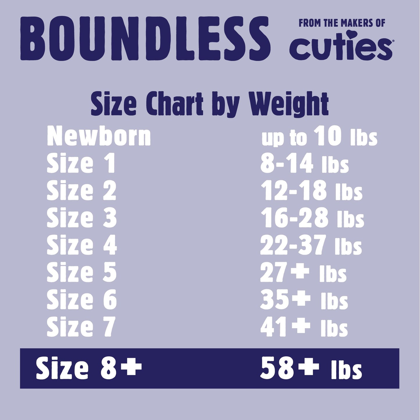 DIAPER, YOUTH CUTIES BOUNDLESSUNSX SZ8 (20/BG 4BG/CS)