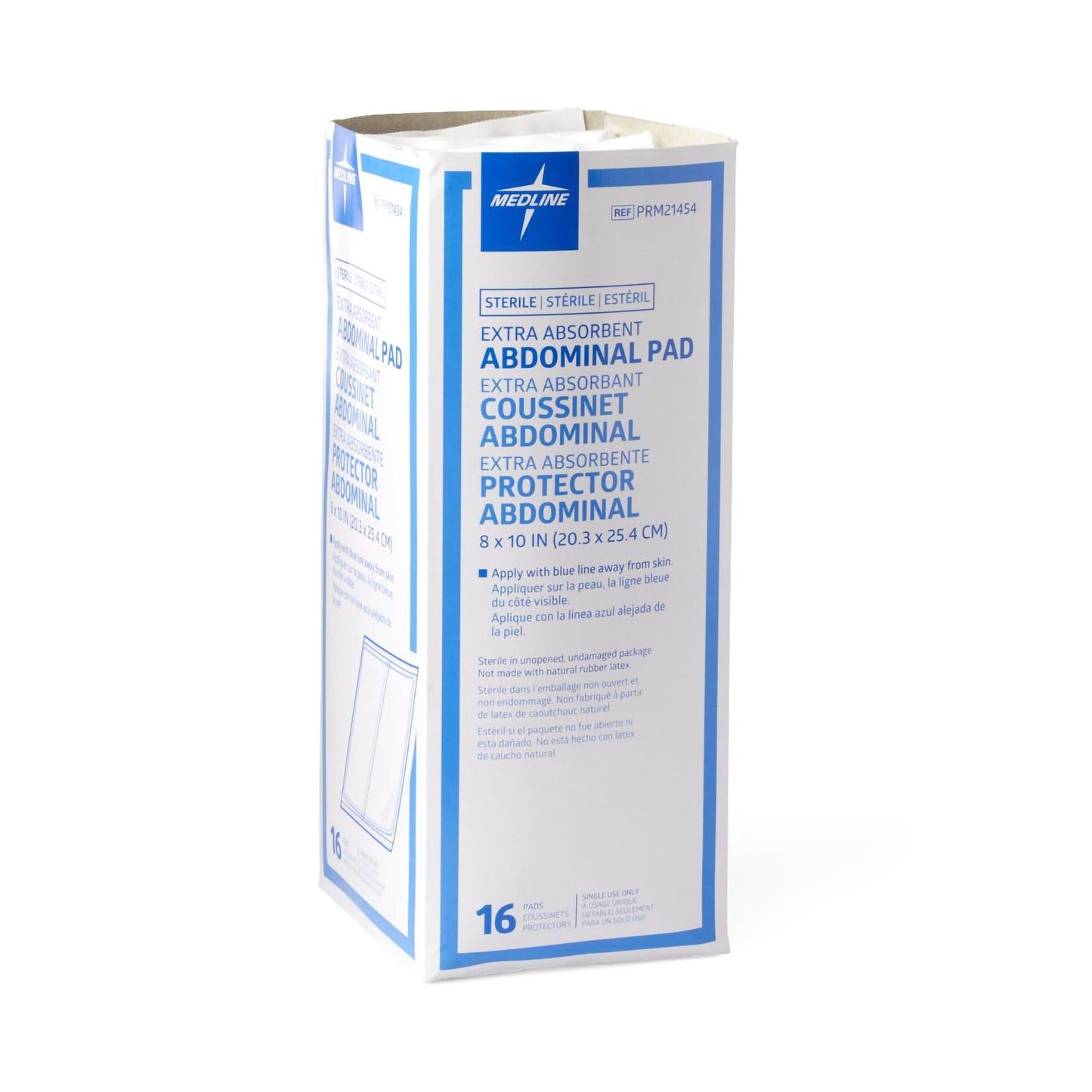 PAD, CARING ABDN COMBINE STR 8"X10" (16/BX 20BX/C