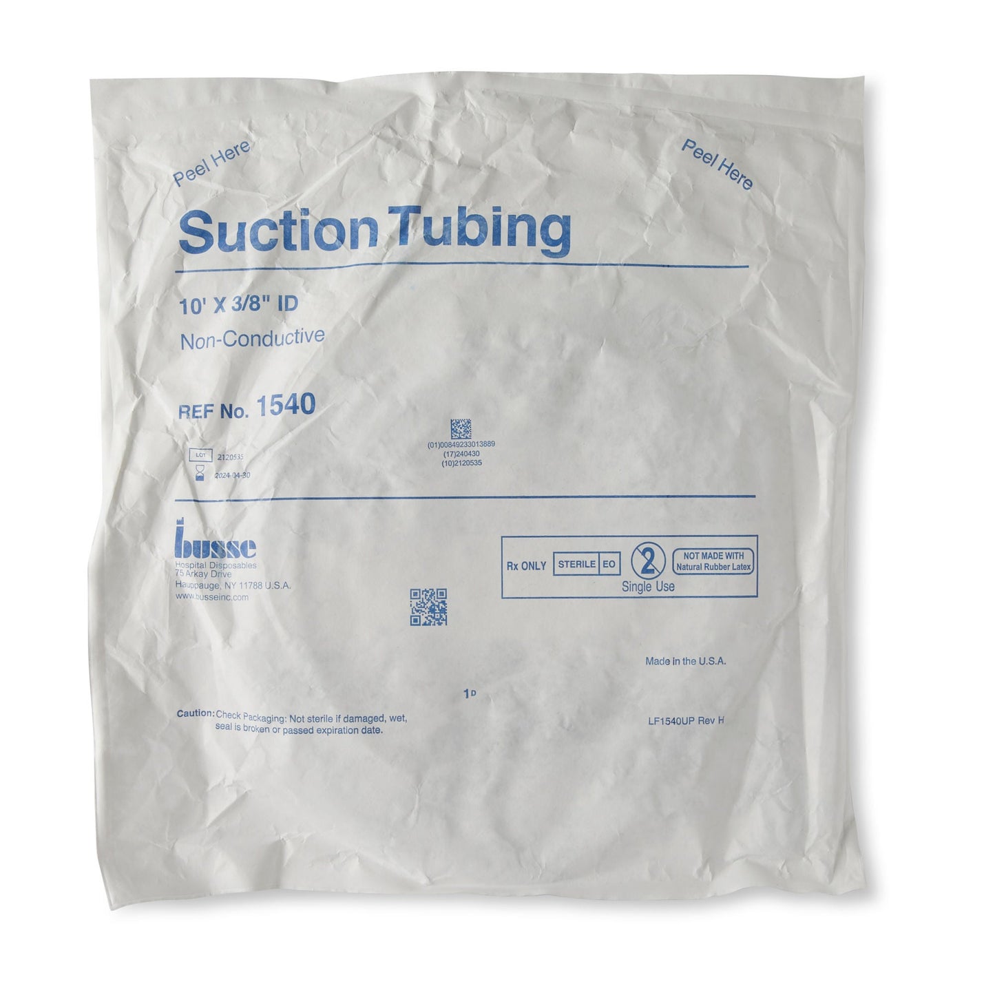 TUBING, LIPO SCTN STR 3/8 X 10' (10/CS)