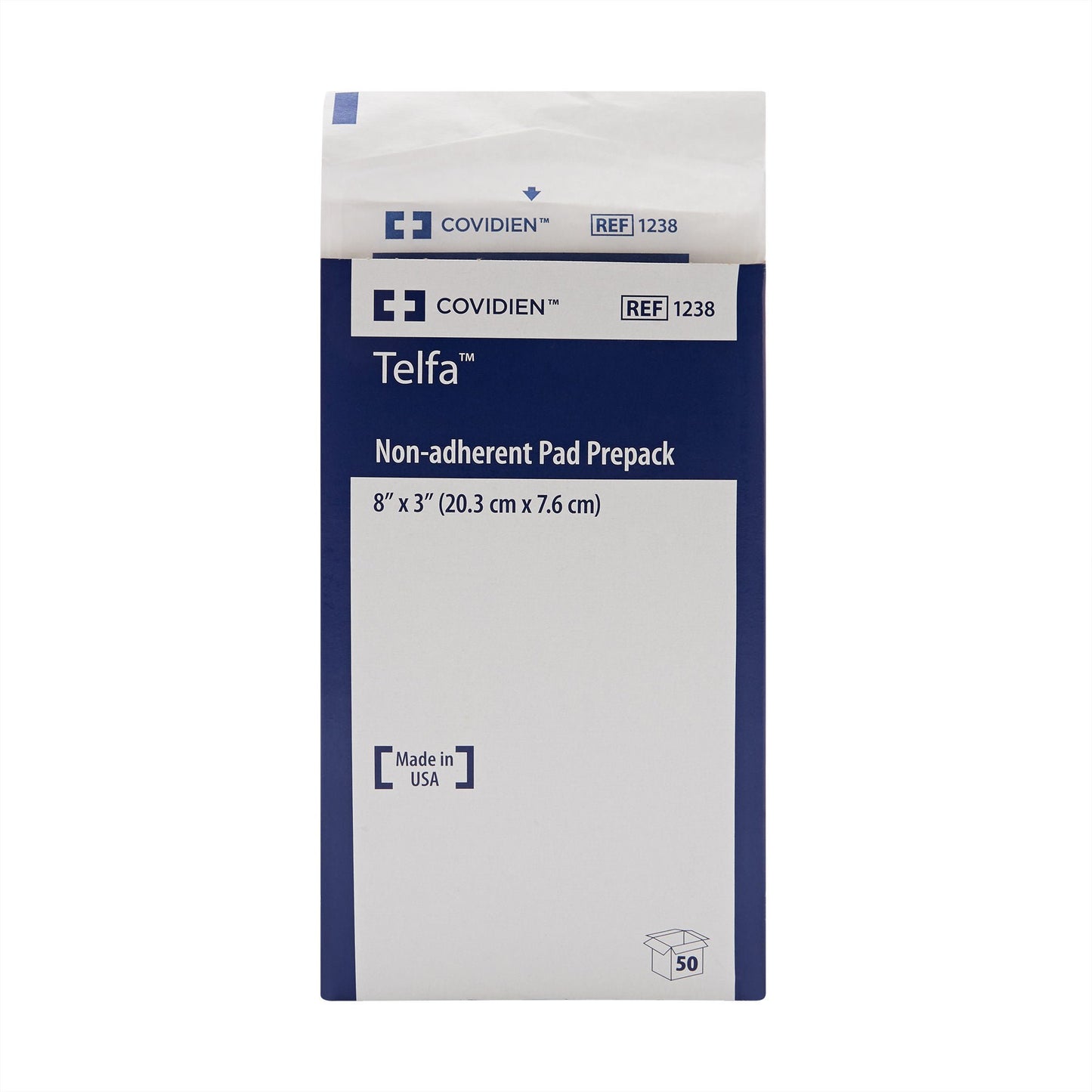 DRESSING, TELFA STR 8"X3" 1'S (50/CT) KENDAL