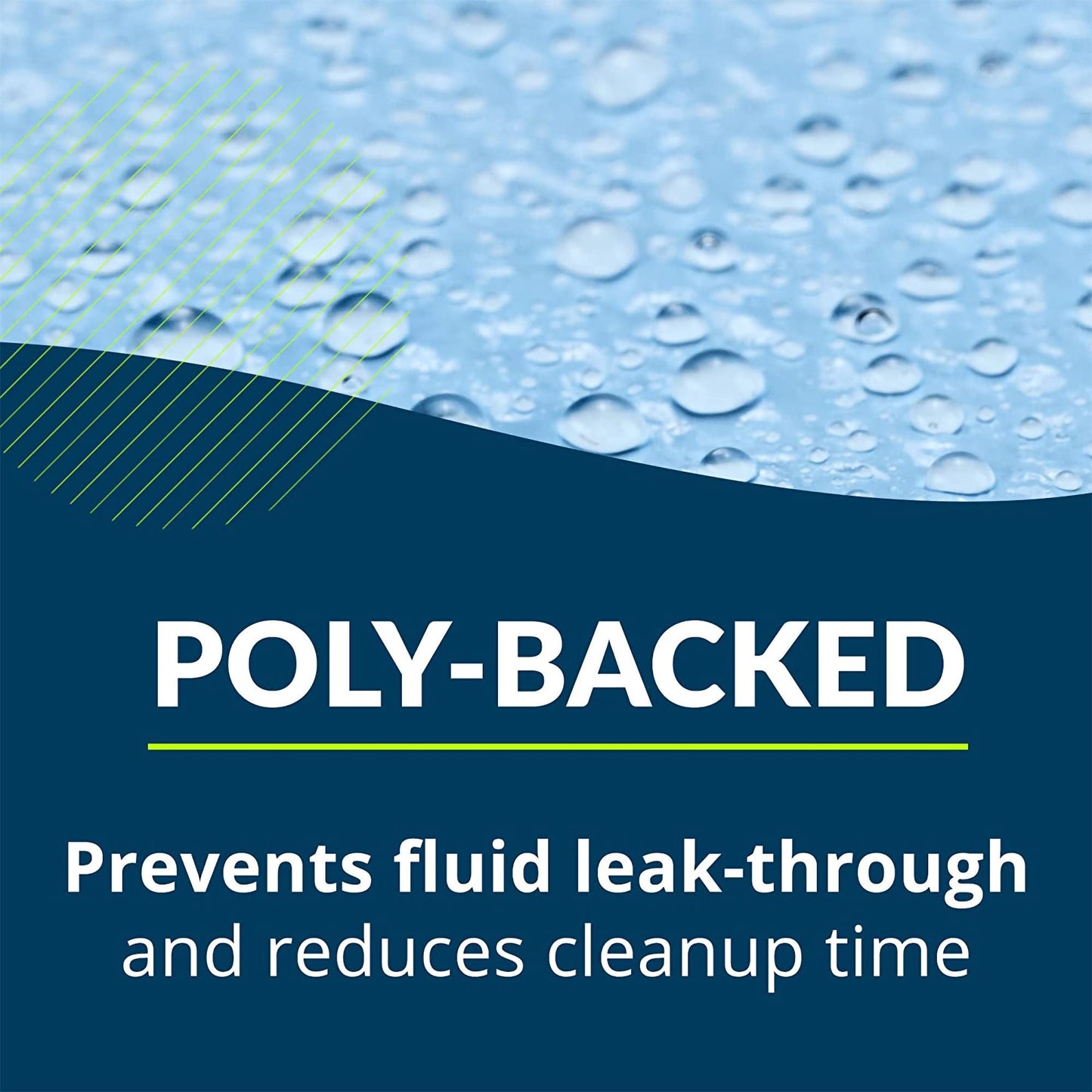 TOWEL, PROF 2PLY POLY BLU 13X18 (500/CS)