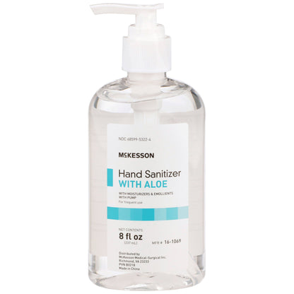 SANITIZER, HAND INSTANT PUMP W/ALOE 8OZ (24/CS)