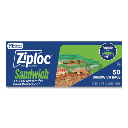 BAG, SANDWICH ZIPLOC STORAGE (50/BX 12BX/CS)