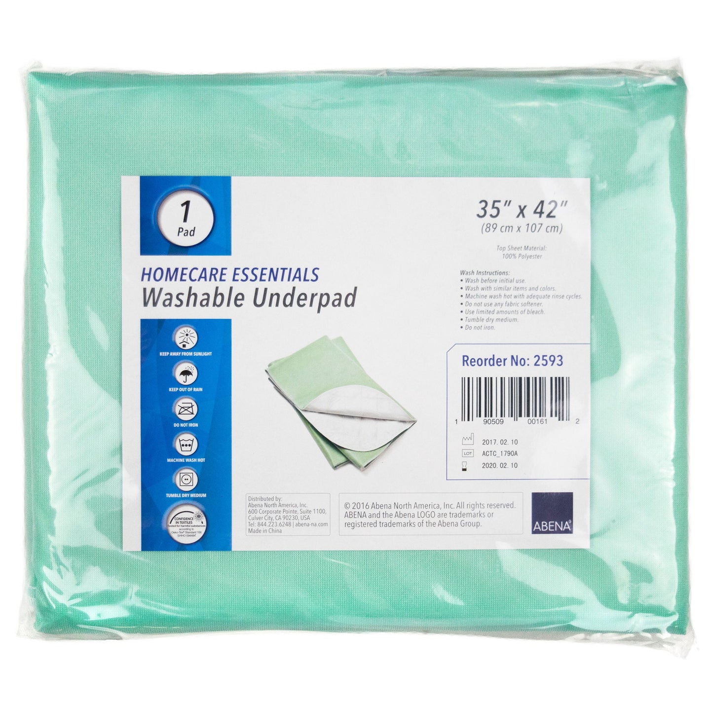 UNDERPAD, WASHABLE 35"X42" (30/CS)