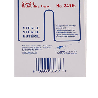 SPONGE, SPLIT HI-ABSRB 4"X4" 6PLY STR (25PK/BX 12BX/CS)