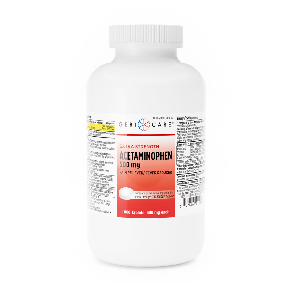 ACETAMINOPHEN TAB 500MG 1000/BT 12BT/CS