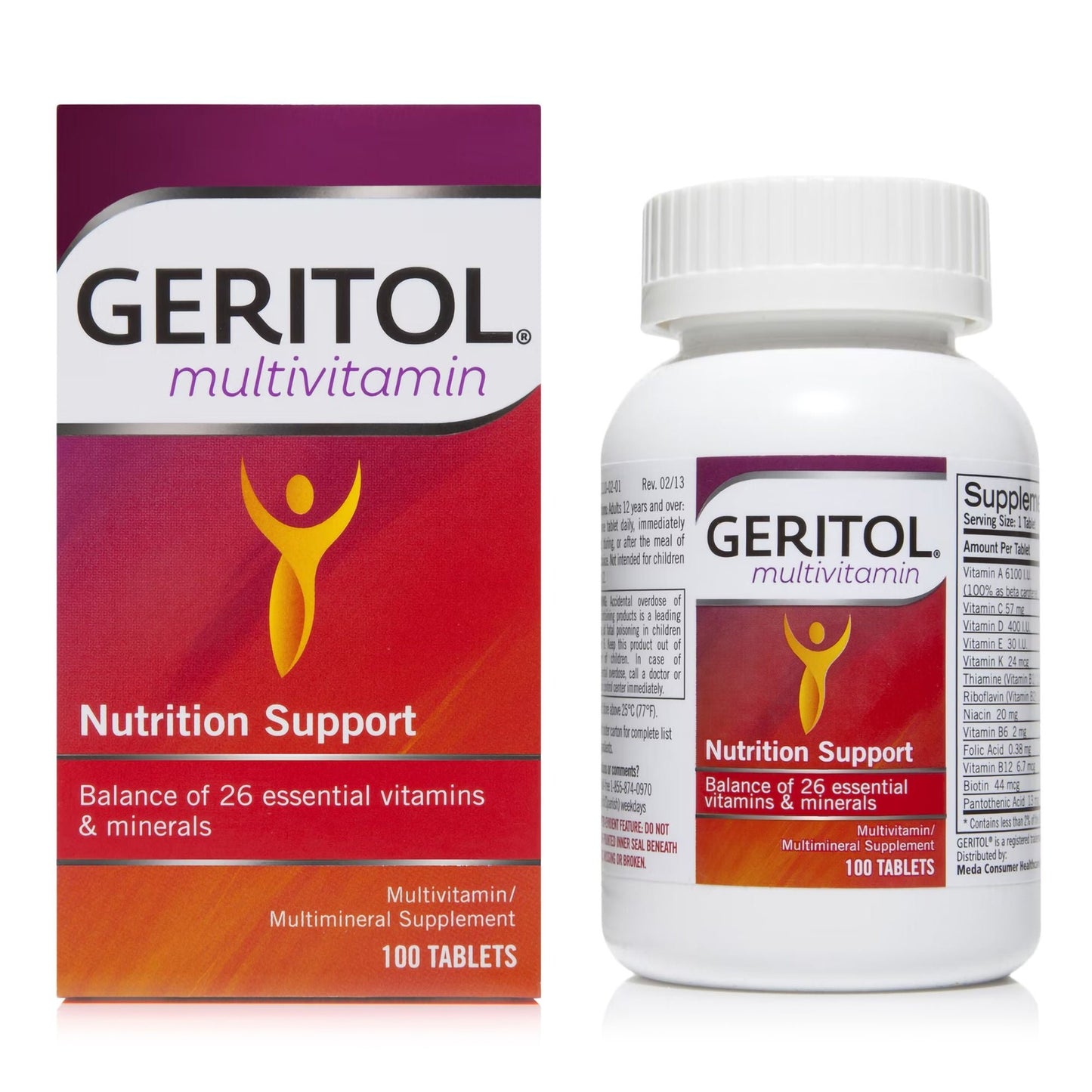 GERITOL COMPLETE, TAB 16-0.38MG (100/BT)