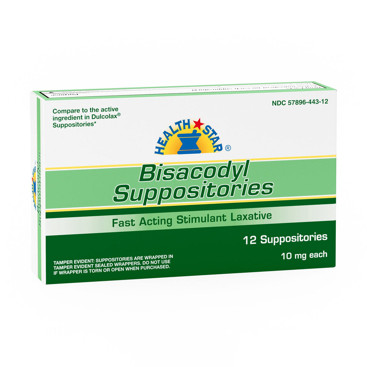 BISACODYL LAX, SUPPOSITORY 10MG (12/BX 6BX/CS)