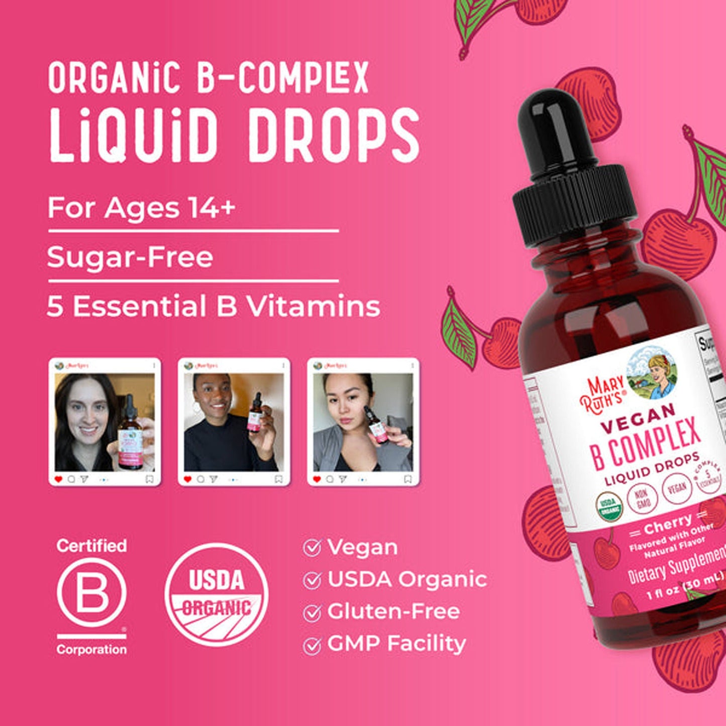 SUPPLEMENT, DRP ORGANIC VEGAN B-COMPLEX 1OZ (6/CS)