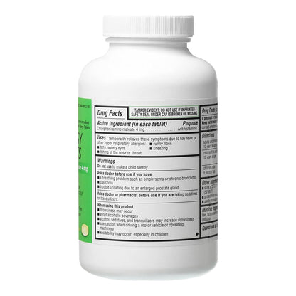 CHLORPHENIRAMINE MALEATE, TAB 4MG (1000/BT) MJPHRM
