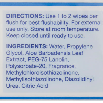 WIPE, WET FLUSHABLE JR 5X8" (42/BX 12BX/CS)