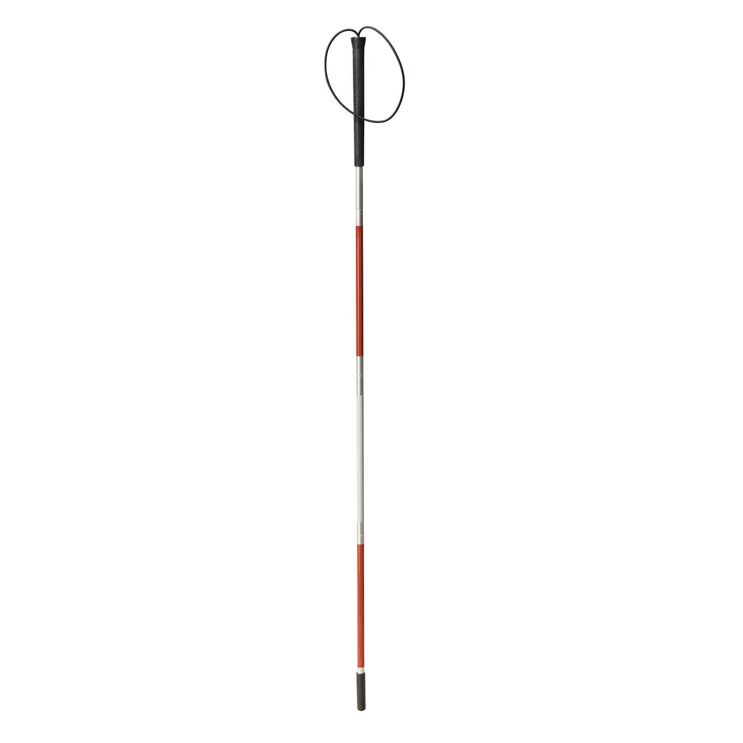 CANE, BLIND FLDNG RED/WHT ALUMD/S