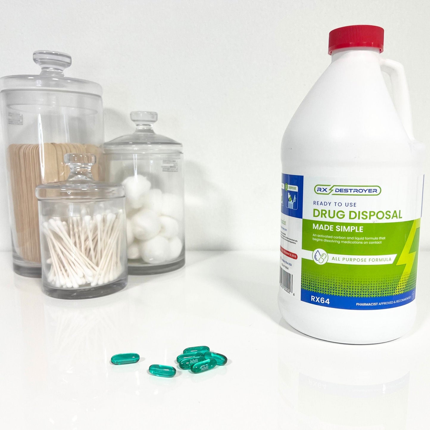 RX DESTROYER, SOL F/DISP OF UNUSED MEDS 64OZ (4/CS)