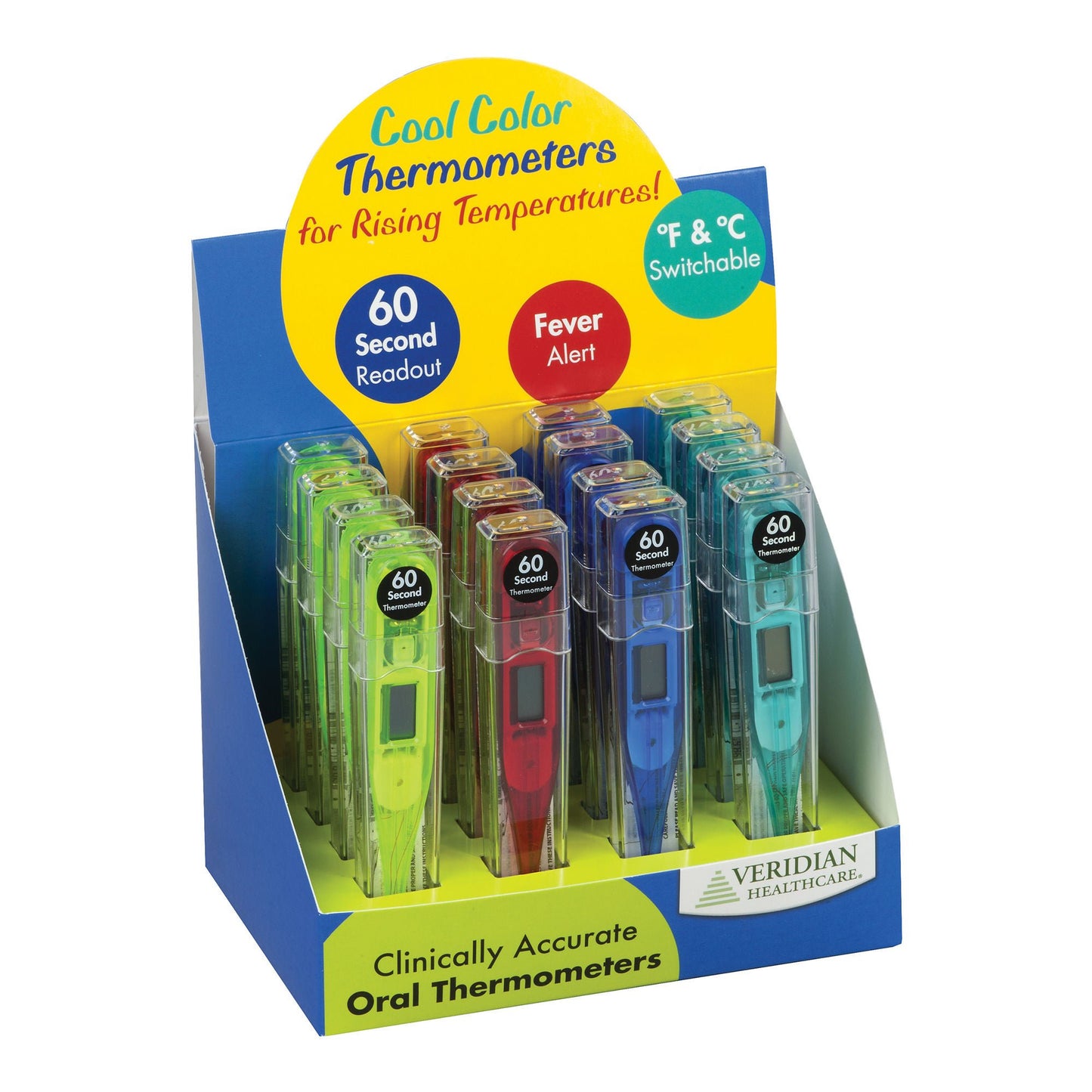 DISPLAY, THERMOMETER DIGITAL 60SECOND (16/PK 8PK/CS)