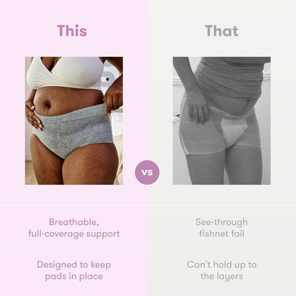 UNDERWEAR, POSTPARTUM HI-WAISTFRIDA MOM REG (8/PK 24PK/CS)