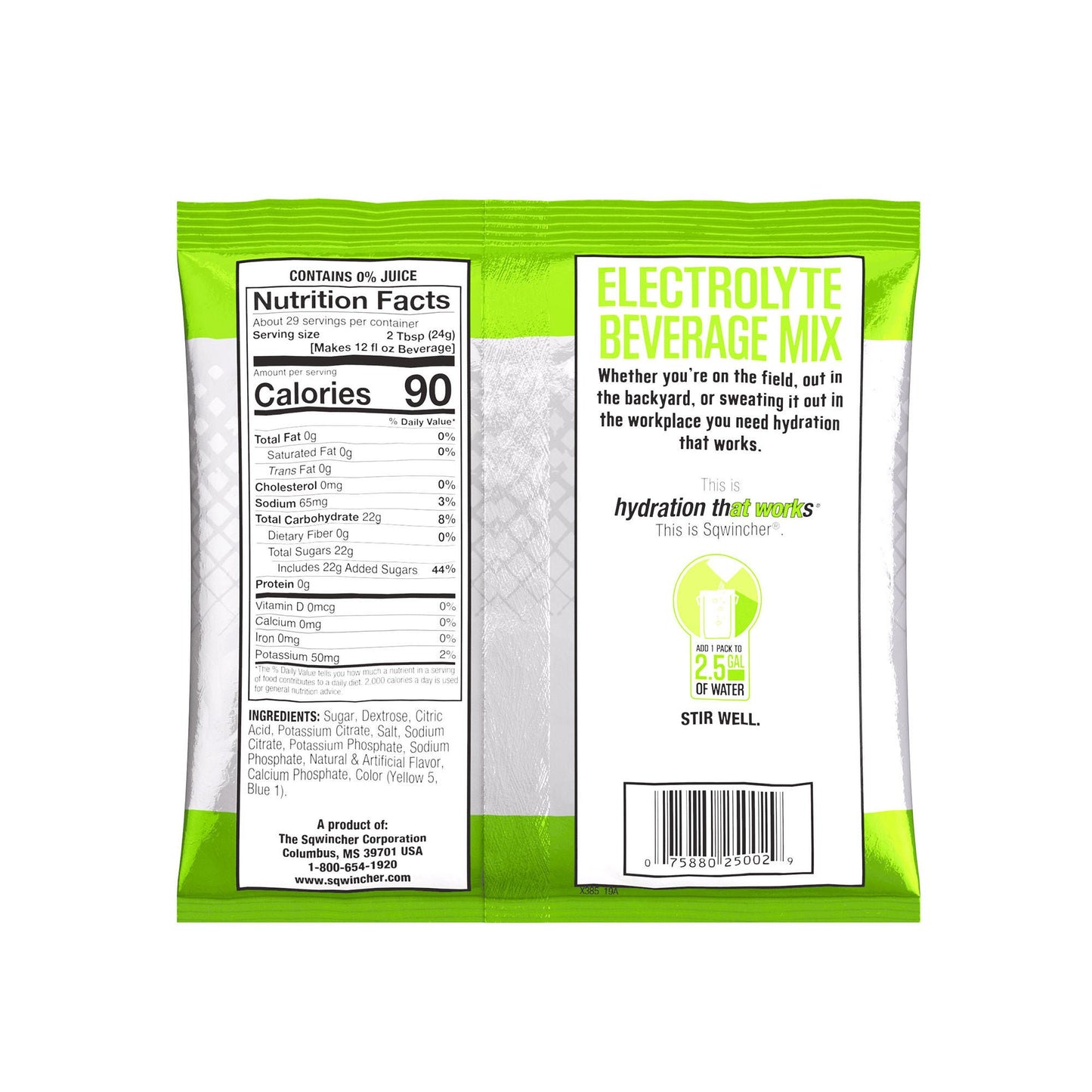 SQWINCHER, PDR MIX LMN LIME MAKES 2.5GL (32PK/CS)