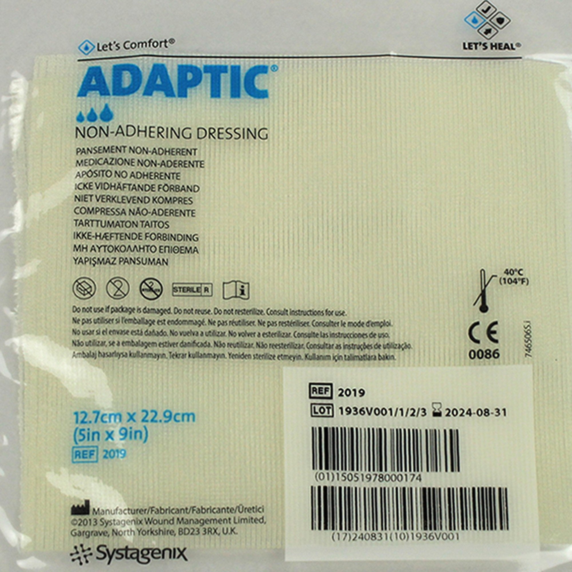 3M Adaptic Oil Emulsion Impregnated Dressing, 5 x 9 Inch