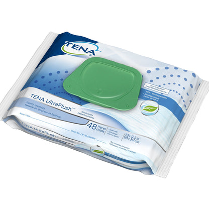 WASHCLOTH, WET ULTRAFLSH TENA FLSHBL (48/PK 12PK/C SCAPER
