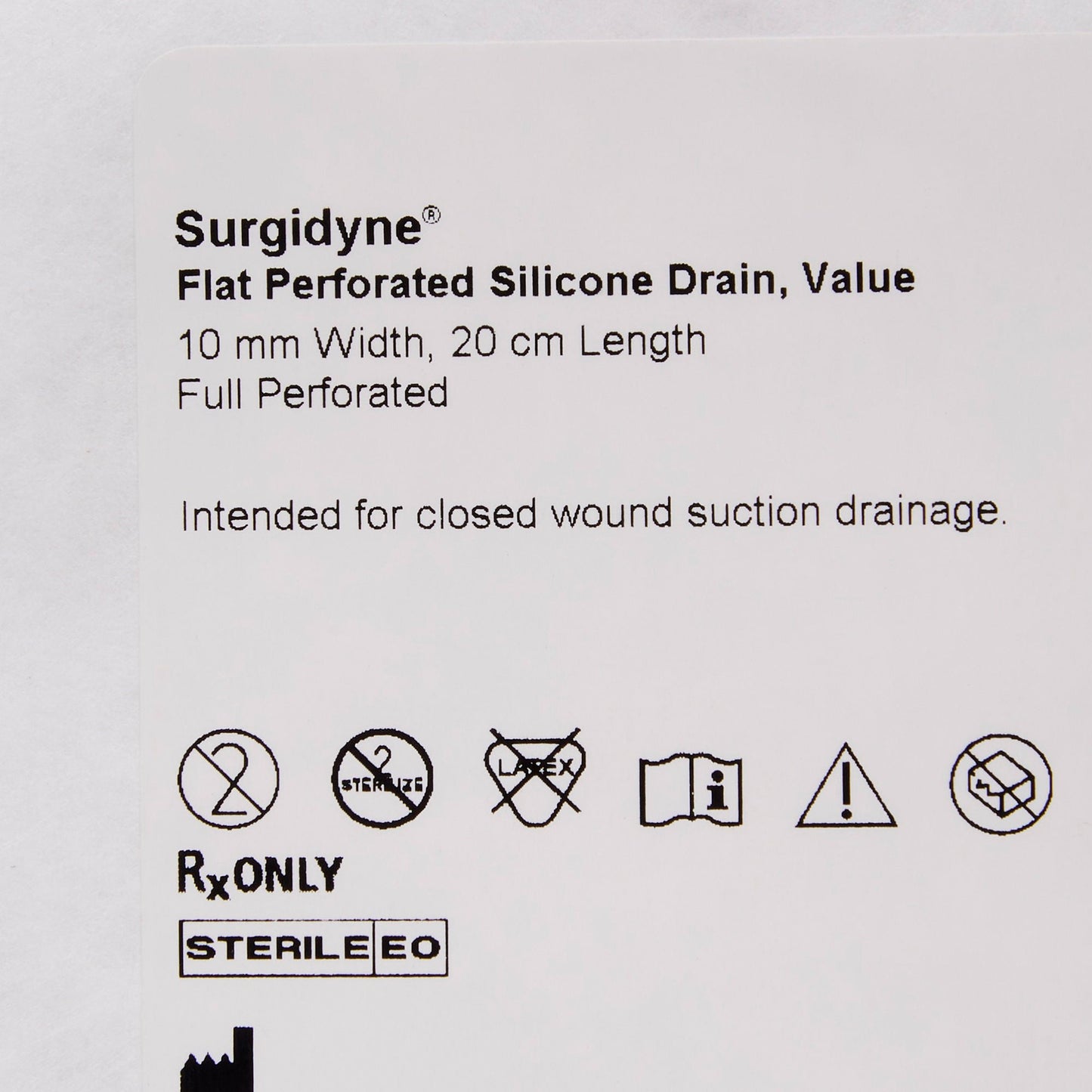 DRAIN, HUBLESS FLT FULL PERF 10MMX20CM (10/CS)