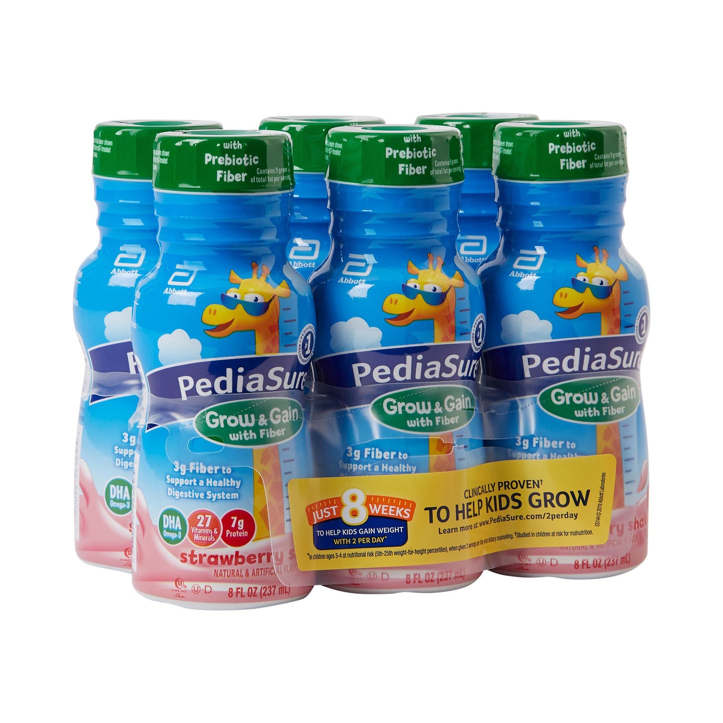 PEDIASURE, FIBER STRAWBERRY 8OZ (6/PK 4PK/CS)