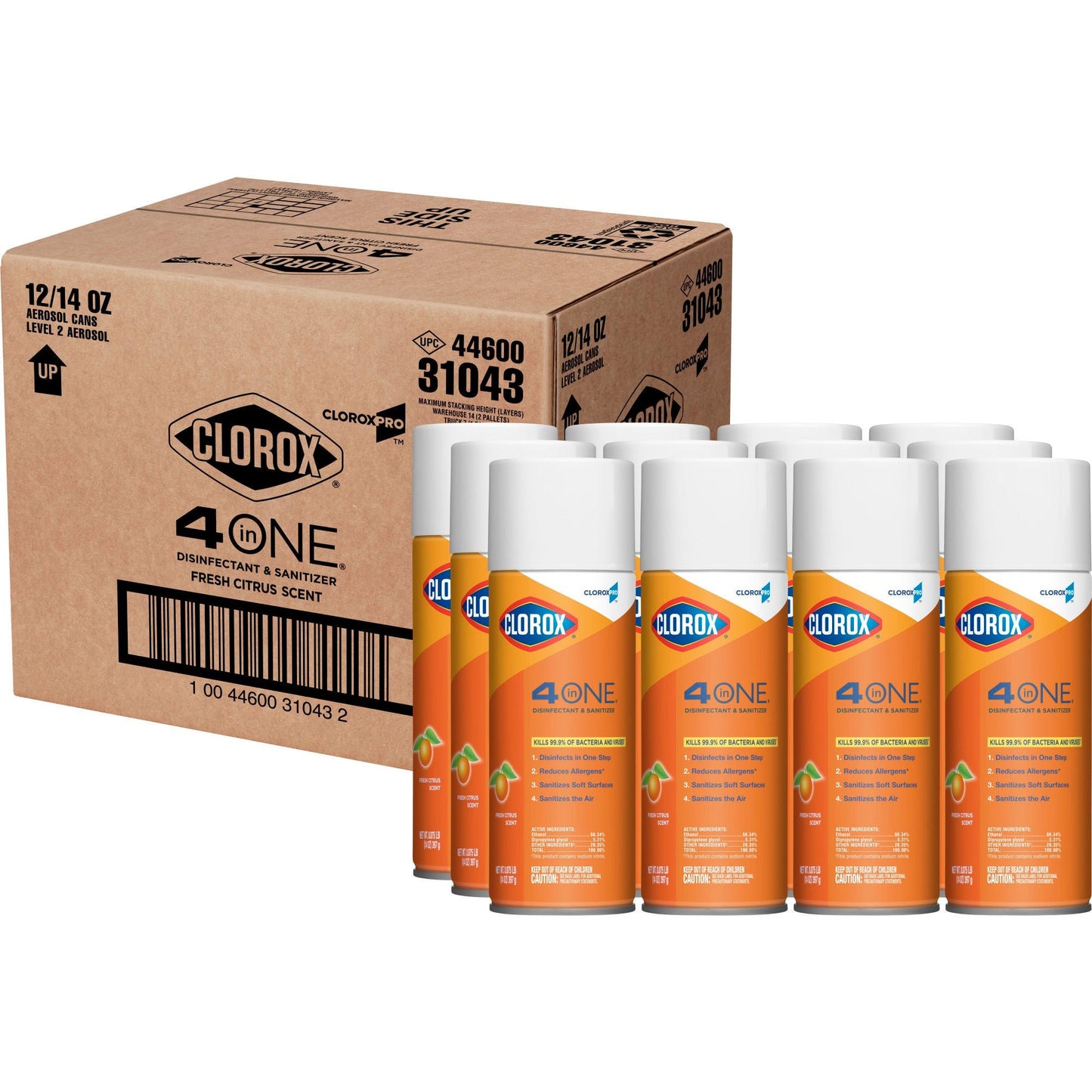DISINFECTANT, CLEANER CLOROX 4IN 1 AER 14OZ (12 BT/CS)