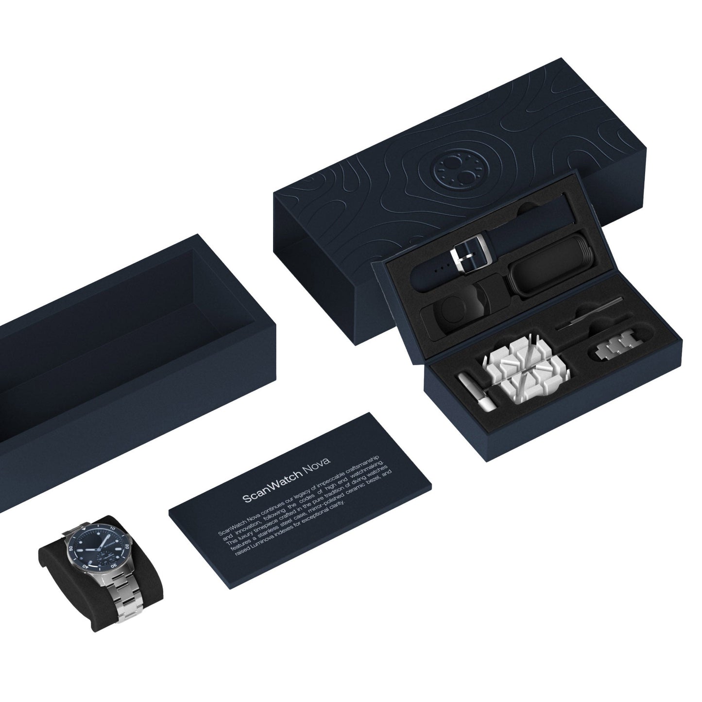 SMARTWATCH, HEART HEALTH HYBRID SCANWATCH NOVA BLU 42MM
