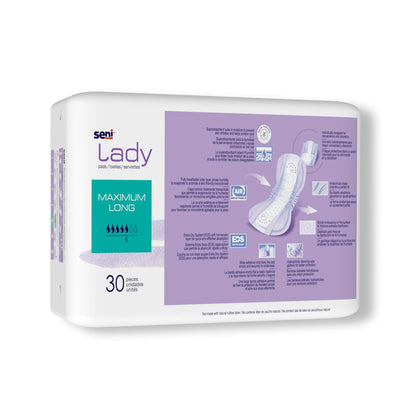 PAD, SENI LADY MAXIMUM LONG (30/PK 6PK/CS)