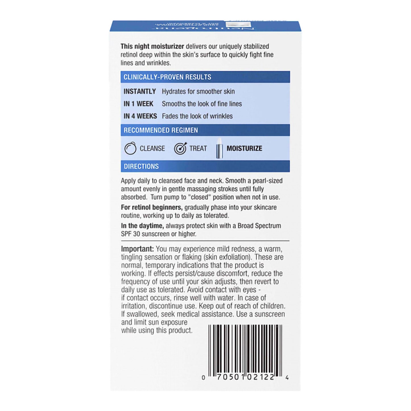 NEUTROGENA, CRM RAPID WRINKLE MOISTURIZER NIGHT 1OZ