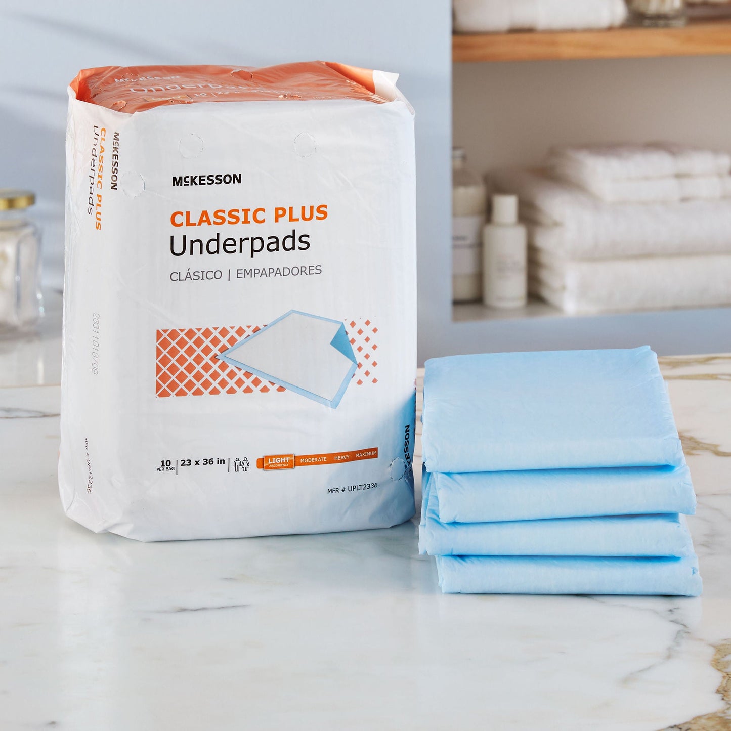 UNDERPAD, LIGHT ABSRB 23"X36" (10/BG 15BG/CS)