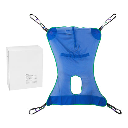 SLING, PT LIFT FULL BODY COMMODE MESH XLG 600LB (12/CS)