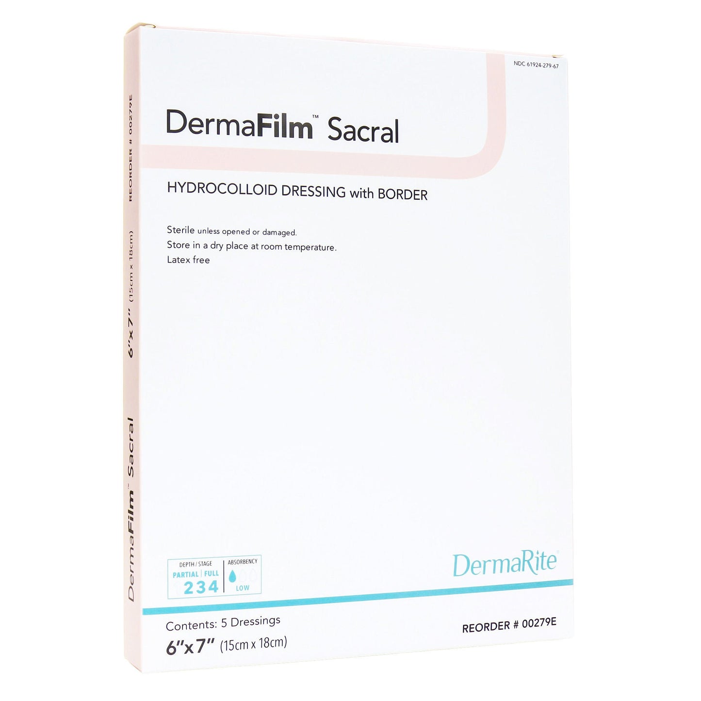 DRESSING, DERMAFILM SACRAL 6"X7" (5/BX)
