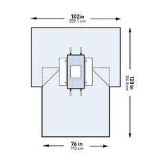 DRAPE, SURGICAL LAP CHOLE STR 102"X76"X120" (10/CS)