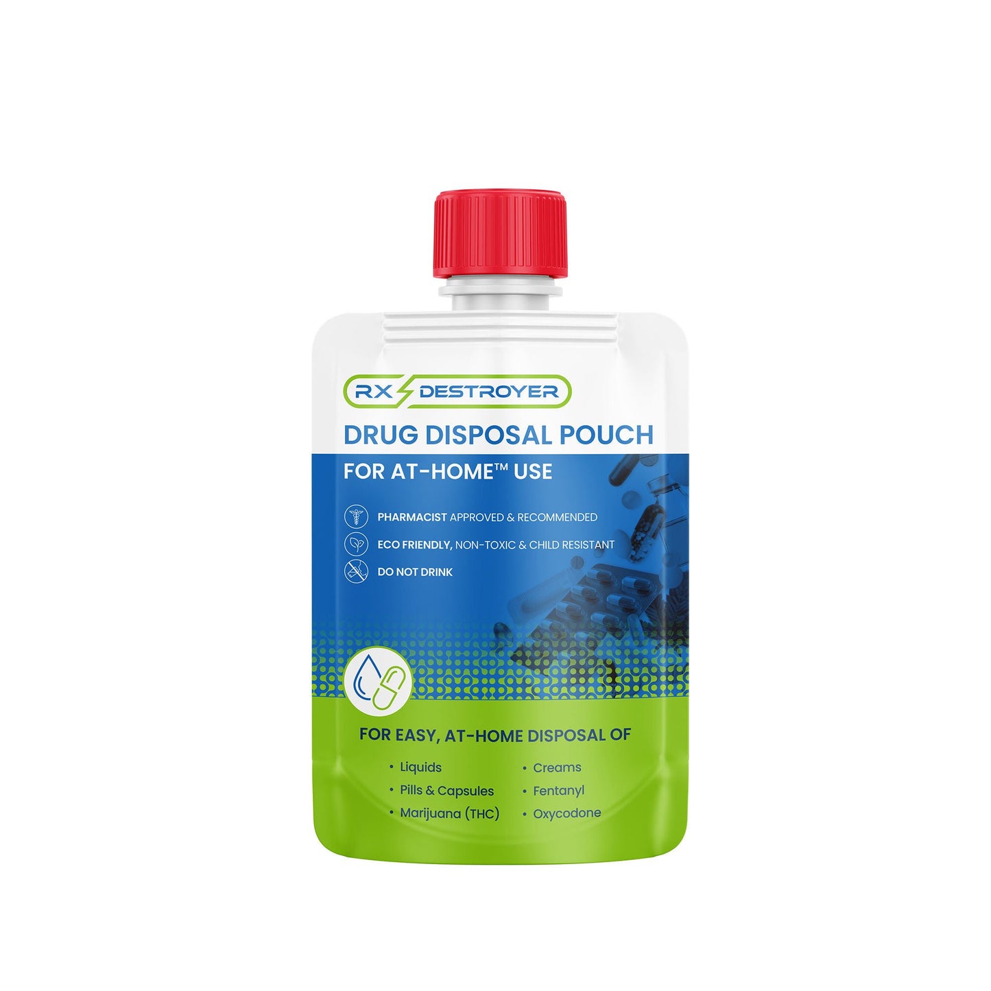 POUCH, ALL PURPOSE RX DESTROYER 4OZ (5/BX 20BX/CS)