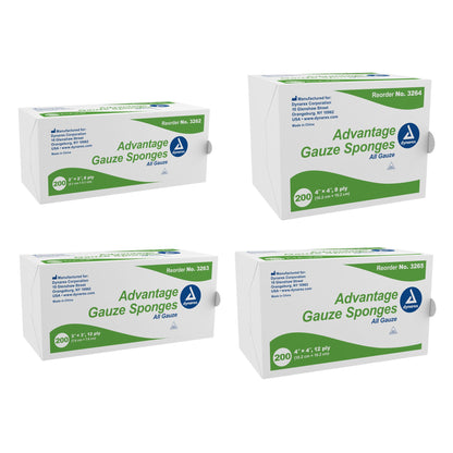 GAUZE, SPONGE N/S LF 8PLY 2"X 2" (200/PK 25PK/CS)