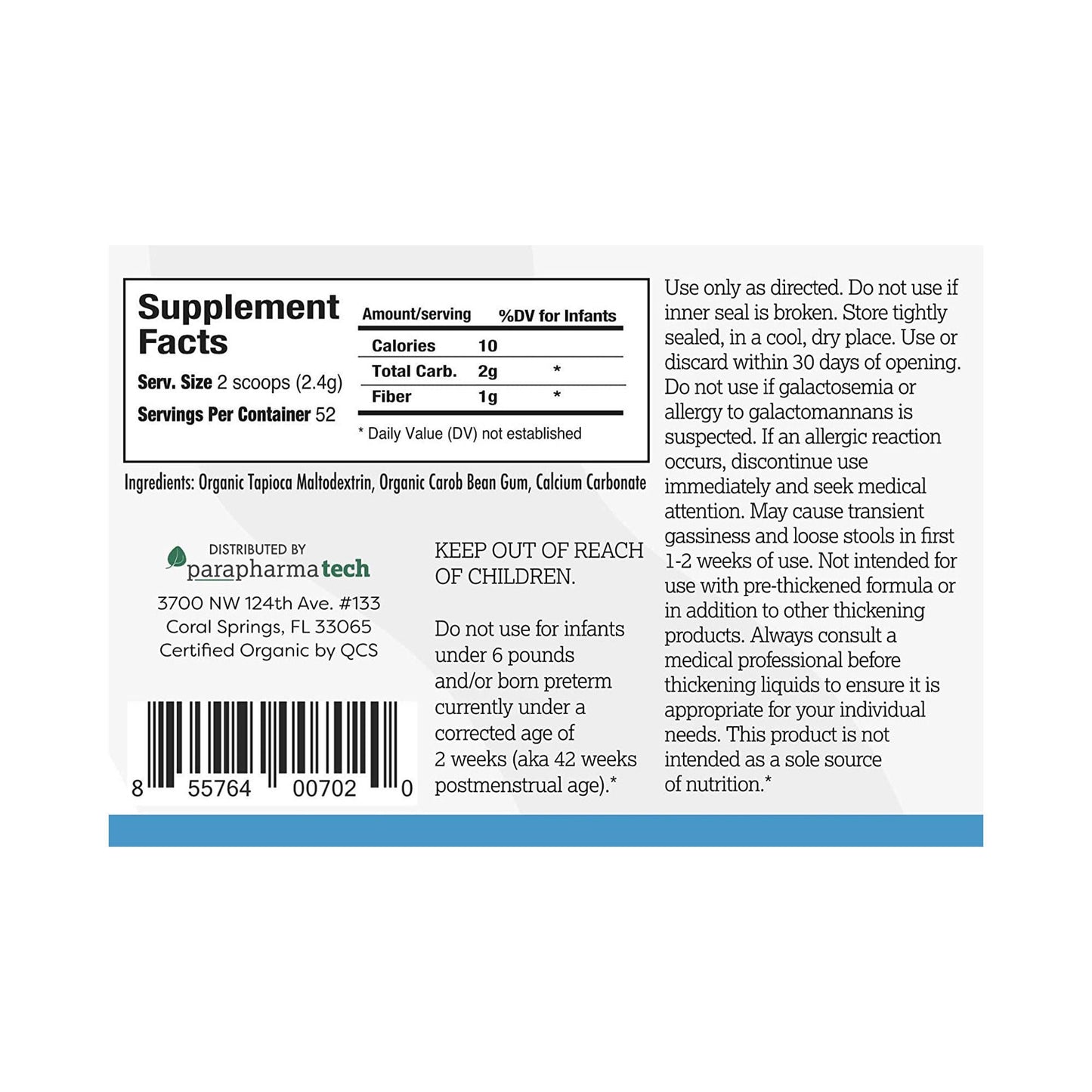 THICKENER, GELMIX ORGANIC 4OZ (12/CS)
