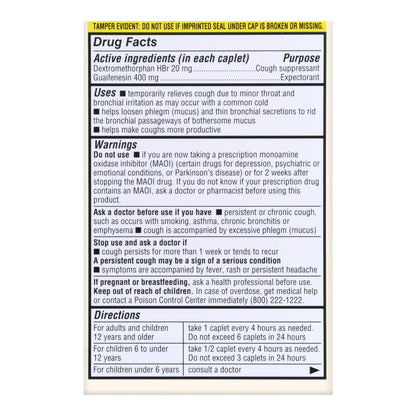 CHEST CONGESTION RELIEF DM, TAB FT 400-20MG (50/BX)