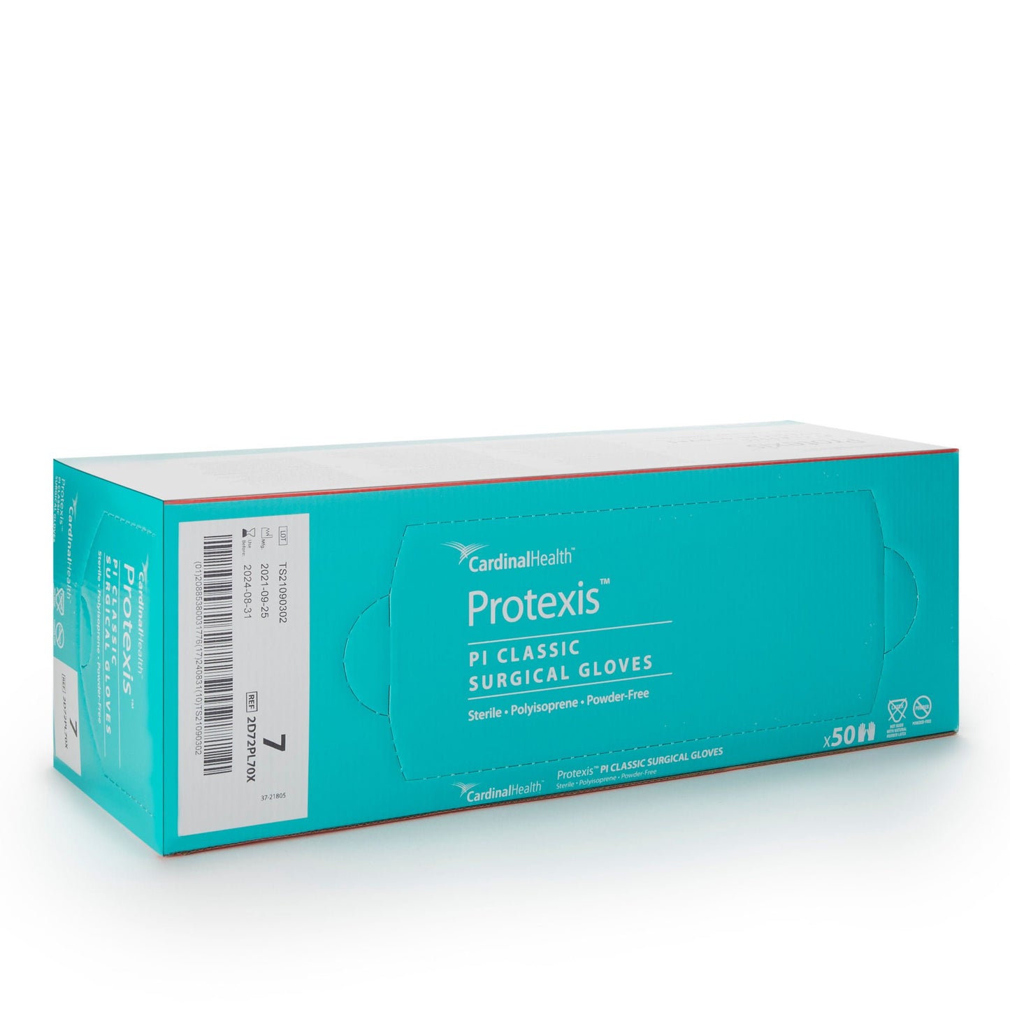 GLOVE, SURG PLYISO 7.0 STR2 SMTH (50PR/BX 4BX/CS)