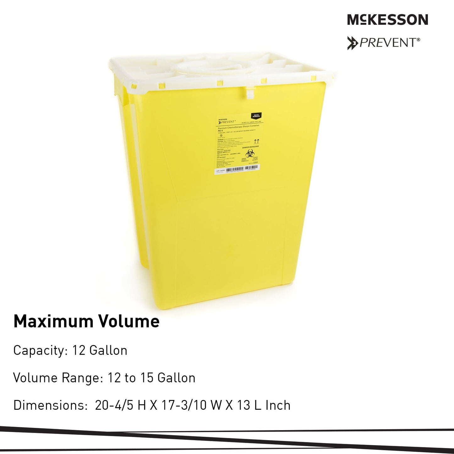 CONTAINER, SHARPS CHEMO YLW 12GL (8/CS)