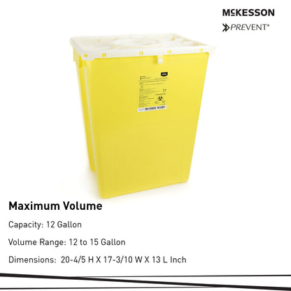 CONTAINER, SHARPS CHEMO YLW 12GL (8/CS)