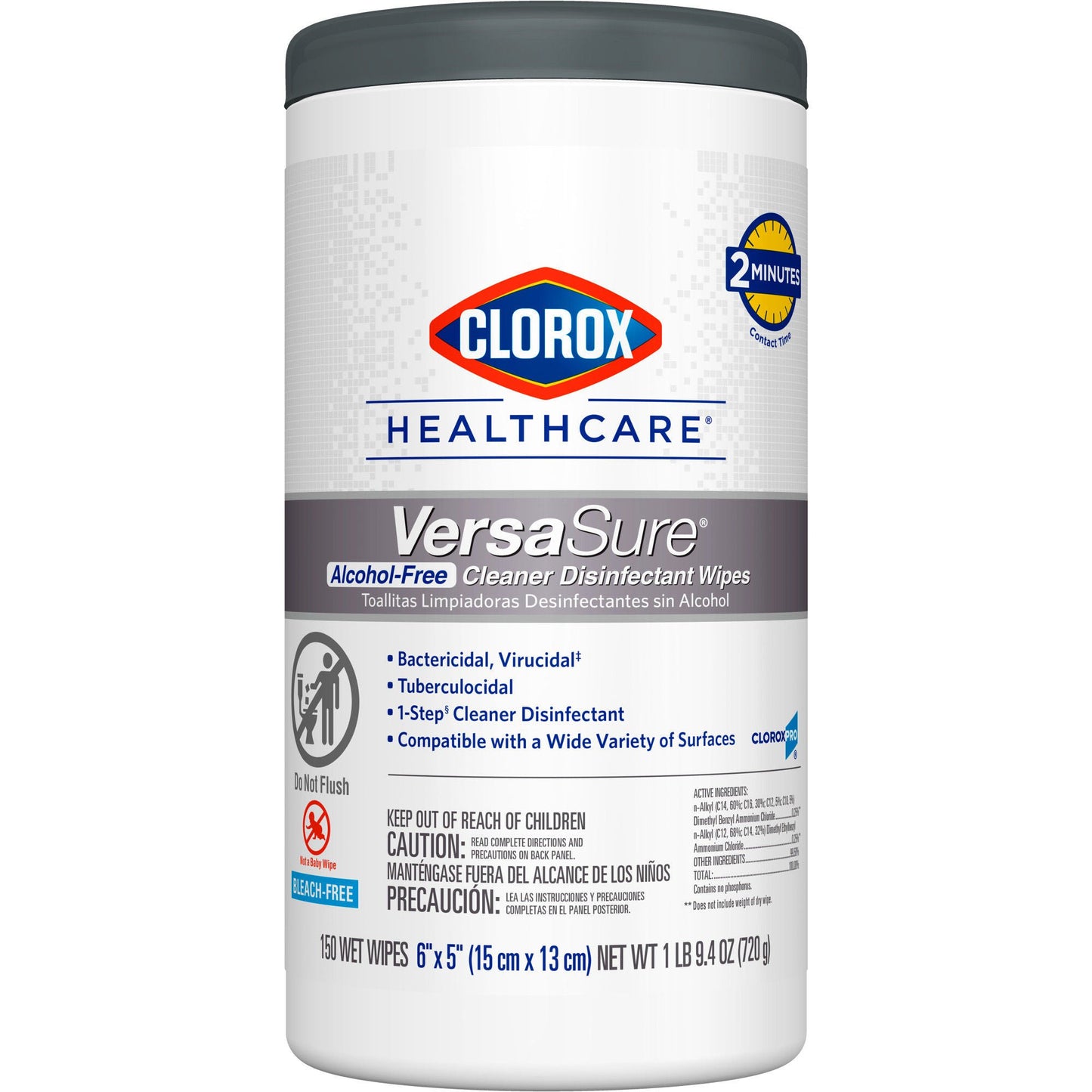 WIPE, DISINFECTANT VERSASURE ALOCHOL FREE (150/CT 6CT/CS)