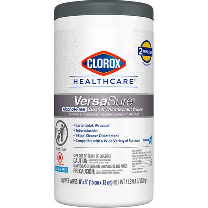 WIPE, DISINFECTANT VERSASURE ALOCHOL FREE (150/CT 6CT/CS)